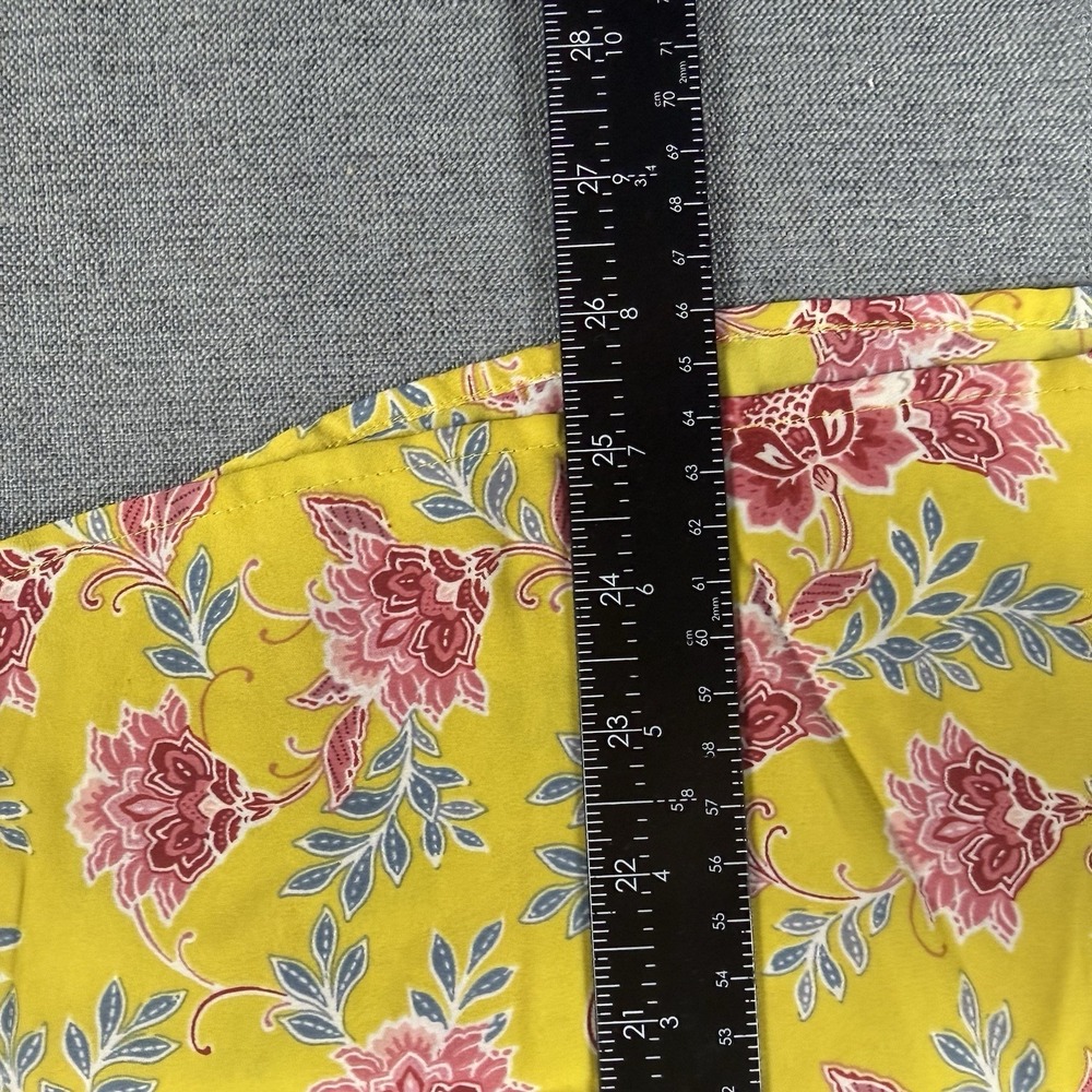 Loft Yellow Floral‎ Blouse Sleeveless Top Size Medium - Picture 5 of 8